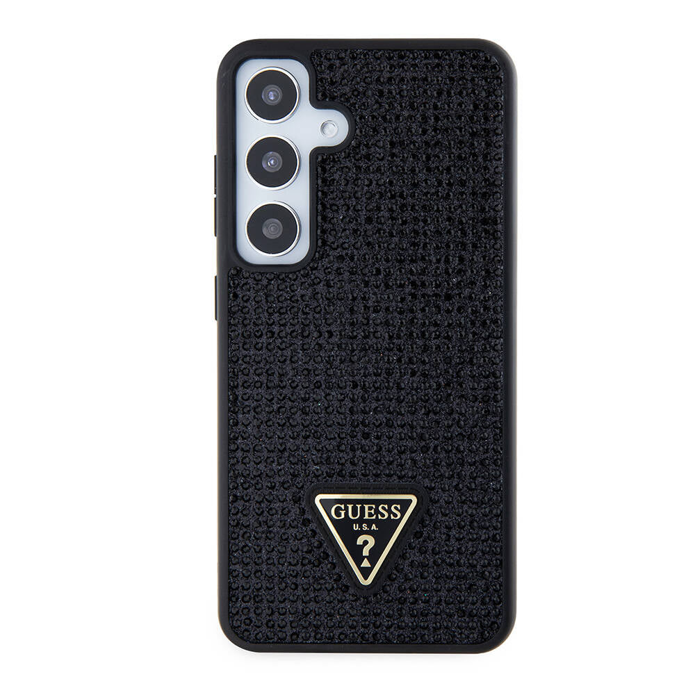 Etui til Samsung Galaxy S24+ S926, Guess, Rhinestone Triangle Logo, Sort