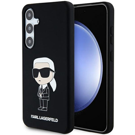 Etui til Samsung Galaxy S24+ S926, Karl Lagerfeld, Silicone Ikonik NFT, Sort
