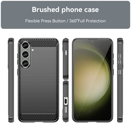 Cover til Samsung Galaxy S24+ S926, Techsuit, Carbon, Sort