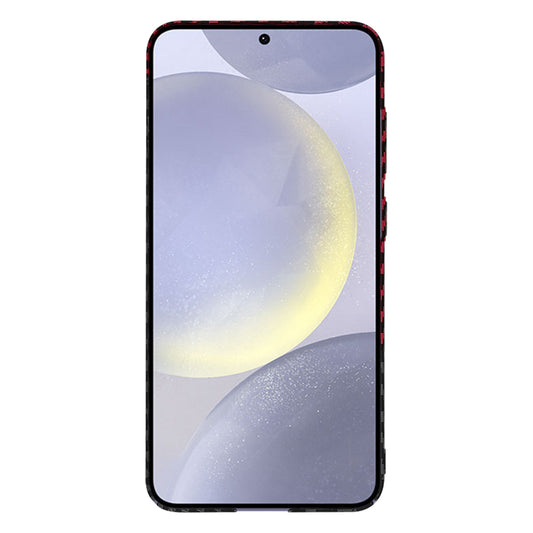 Cover til Samsung Galaxy S24+ S926, Techsuit, Carbonite FiberShell, Sort Rød