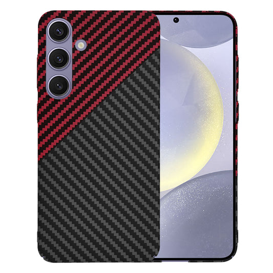 Cover til Samsung Galaxy S24+ S926, Techsuit, Carbonite FiberShell, Sort Rød