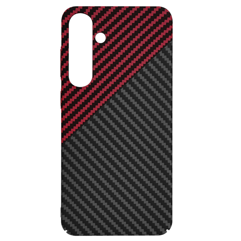 Cover til Samsung Galaxy S24+ S926, Techsuit, Carbonite FiberShell, Sort Rød