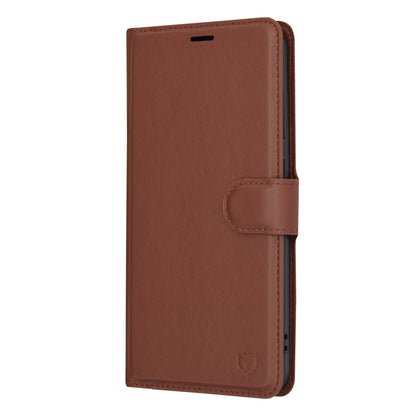 Cover til Samsung Galaxy S24+ S926, Techsuit, Leather Folio, Brun