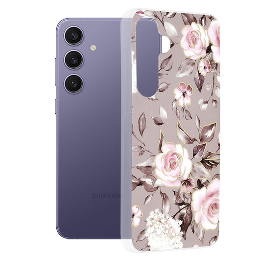 Cover til Samsung Galaxy S24+ S926, Techsuit, Marble, Grå