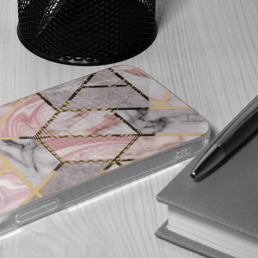 Cover til Samsung Galaxy S24+ S926, Techsuit, Marble, Pink