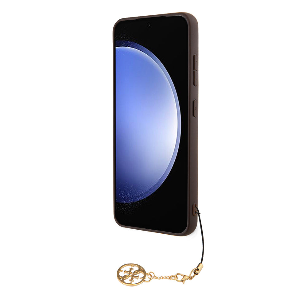 Etui til Samsung Galaxy S24 S921, Guess, 4G Charm, Brun