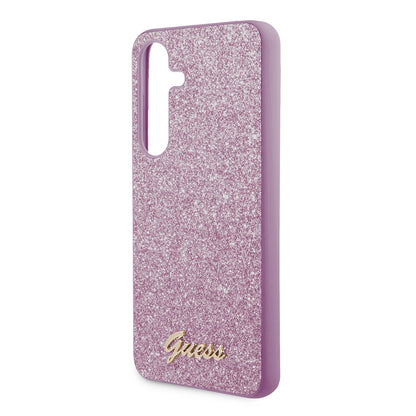 Etui til Samsung Galaxy S24 S921, Guess, Glitter Script, Lilla