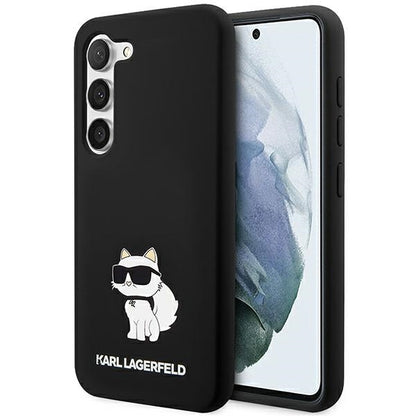 Etui til Samsung Galaxy S24 S921, Karl Lagerfeld, Silicone Choupette NFT, Sort