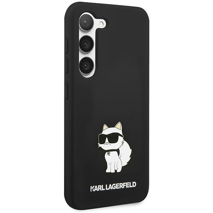 Etui til Samsung Galaxy S24 S921, Karl Lagerfeld, Silicone Choupette NFT, Sort