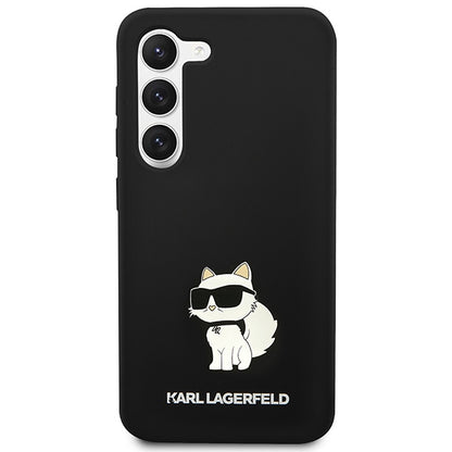 Etui til Samsung Galaxy S24 S921, Karl Lagerfeld, Silicone Choupette NFT, Sort