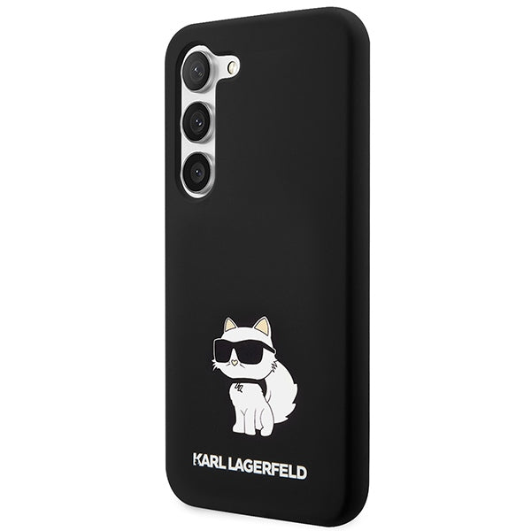 Etui til Samsung Galaxy S24 S921, Karl Lagerfeld, Silicone Choupette NFT, Sort