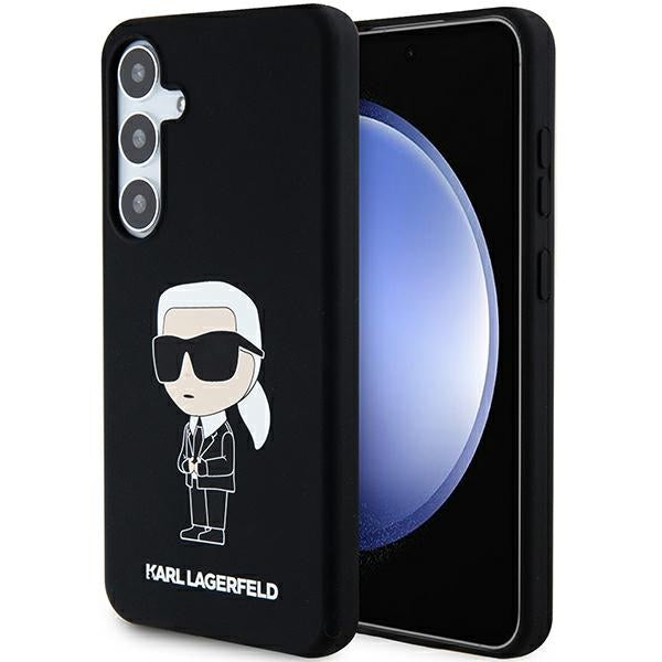 Etui til Samsung Galaxy S24 S921, Karl Lagerfeld, Silicone Ikonik NFT, Sort