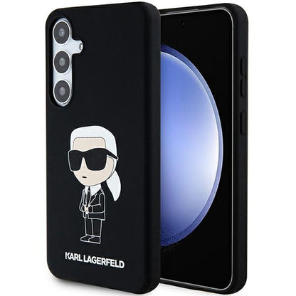 Etui til Samsung Galaxy S24 S921, Karl Lagerfeld, Silicone Ikonik NFT, Sort