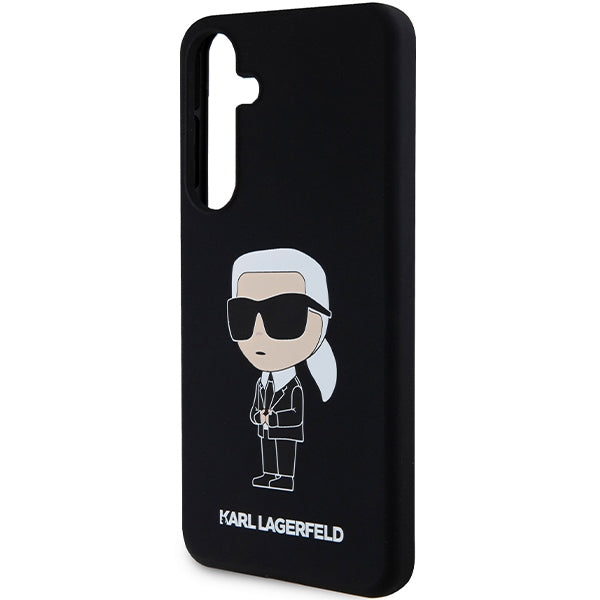 Etui til Samsung Galaxy S24 S921, Karl Lagerfeld, Silicone Ikonik NFT, Sort