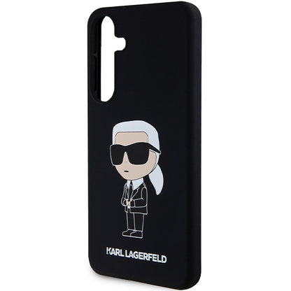 Etui til Samsung Galaxy S24 S921, Karl Lagerfeld, Silicone Ikonik NFT, Sort