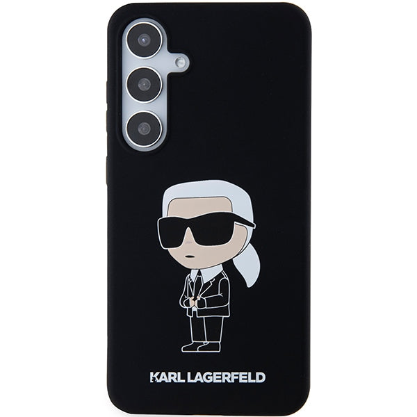 Etui til Samsung Galaxy S24 S921, Karl Lagerfeld, Silicone Ikonik NFT, Sort