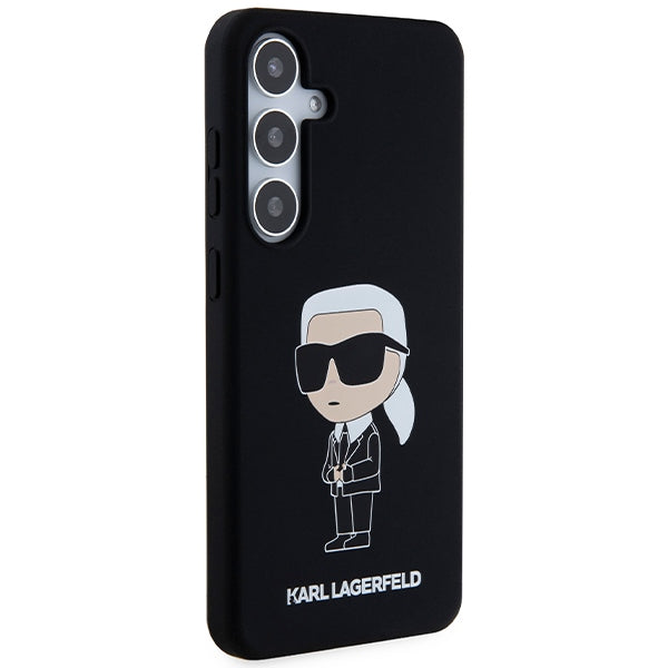 Etui til Samsung Galaxy S24 S921, Karl Lagerfeld, Silicone Ikonik NFT, Sort