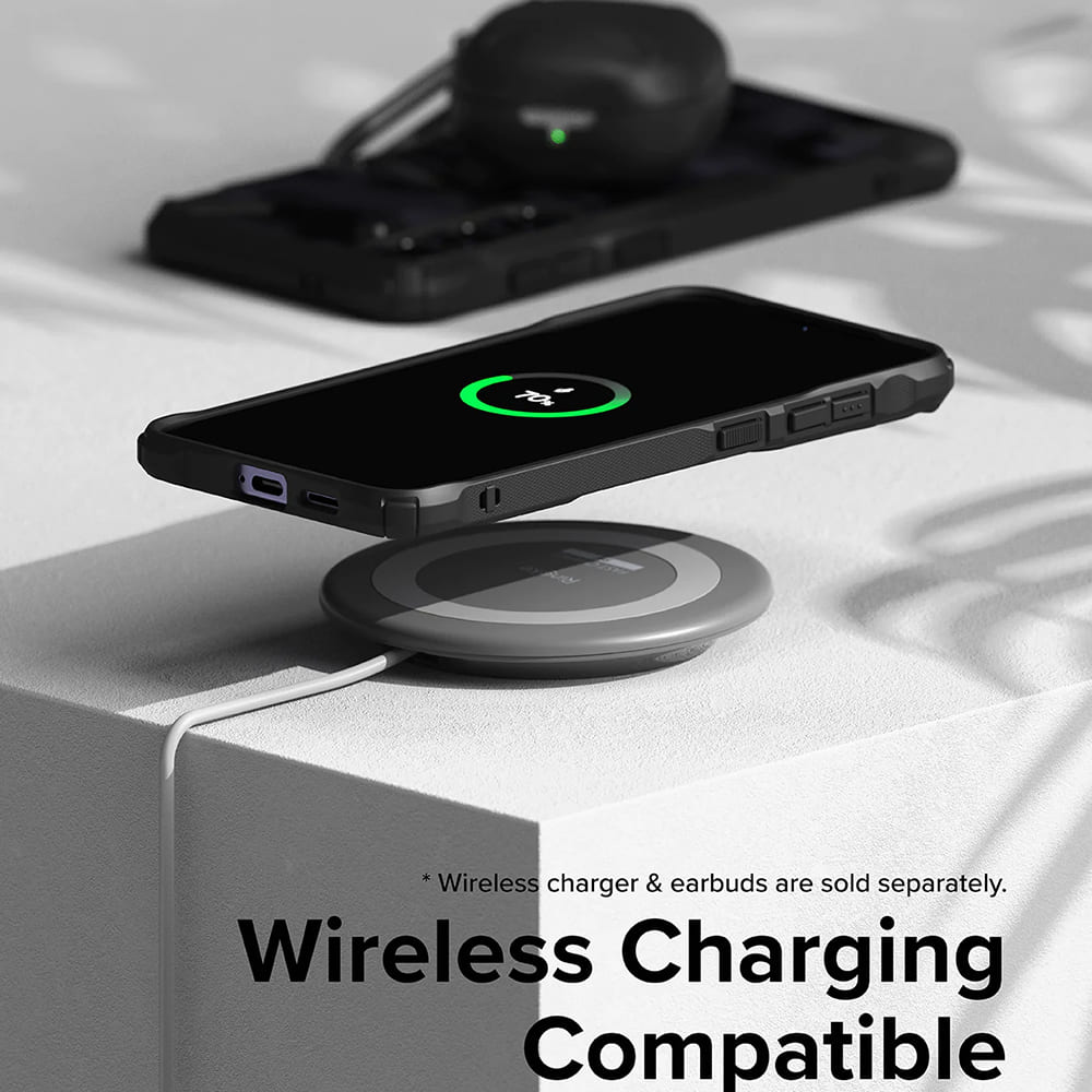 Etui til Samsung Galaxy S24 S921, Ringke, Fusion X, Sort