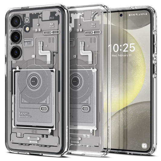Etui til Samsung Galaxy S24 S921, Spigen, Ultra Hybrid Zero One, Hvid