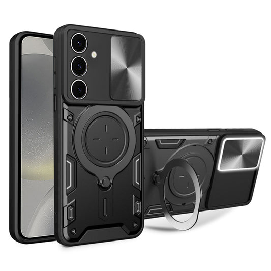Cover til Samsung Galaxy S24 S921, Techsuit, CamGuard Pro, Sort