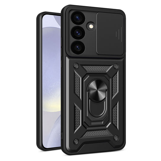 Cover til Samsung Galaxy S24 S921, Techsuit, CamShield, Sort