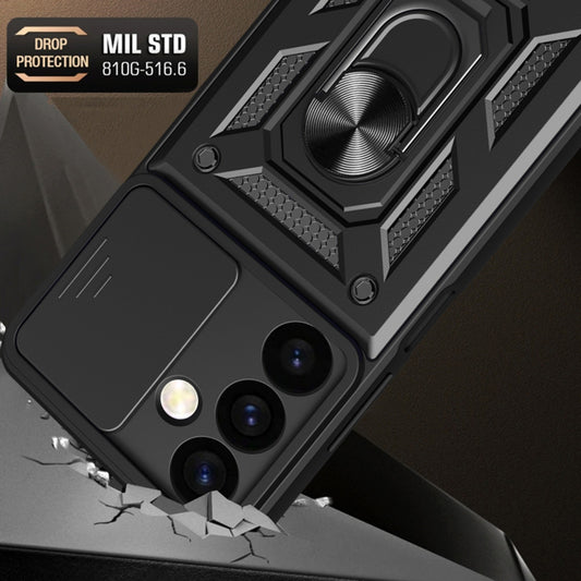 Cover til Samsung Galaxy S24 S921, Techsuit, CamShield, Sort