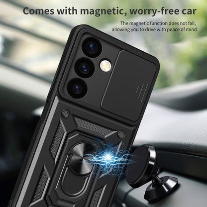 Cover til Samsung Galaxy S24 S921, Techsuit, CamShield, Sort