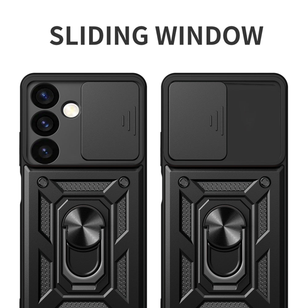 Cover til Samsung Galaxy S24 S921, Techsuit, CamShield, Sort