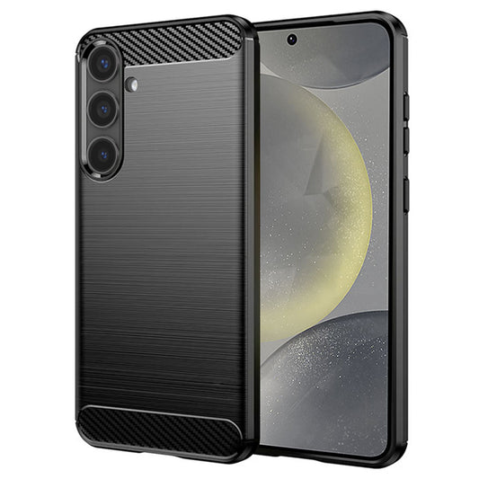 Cover til Samsung Galaxy S24 S921, Techsuit, Carbon, Sort