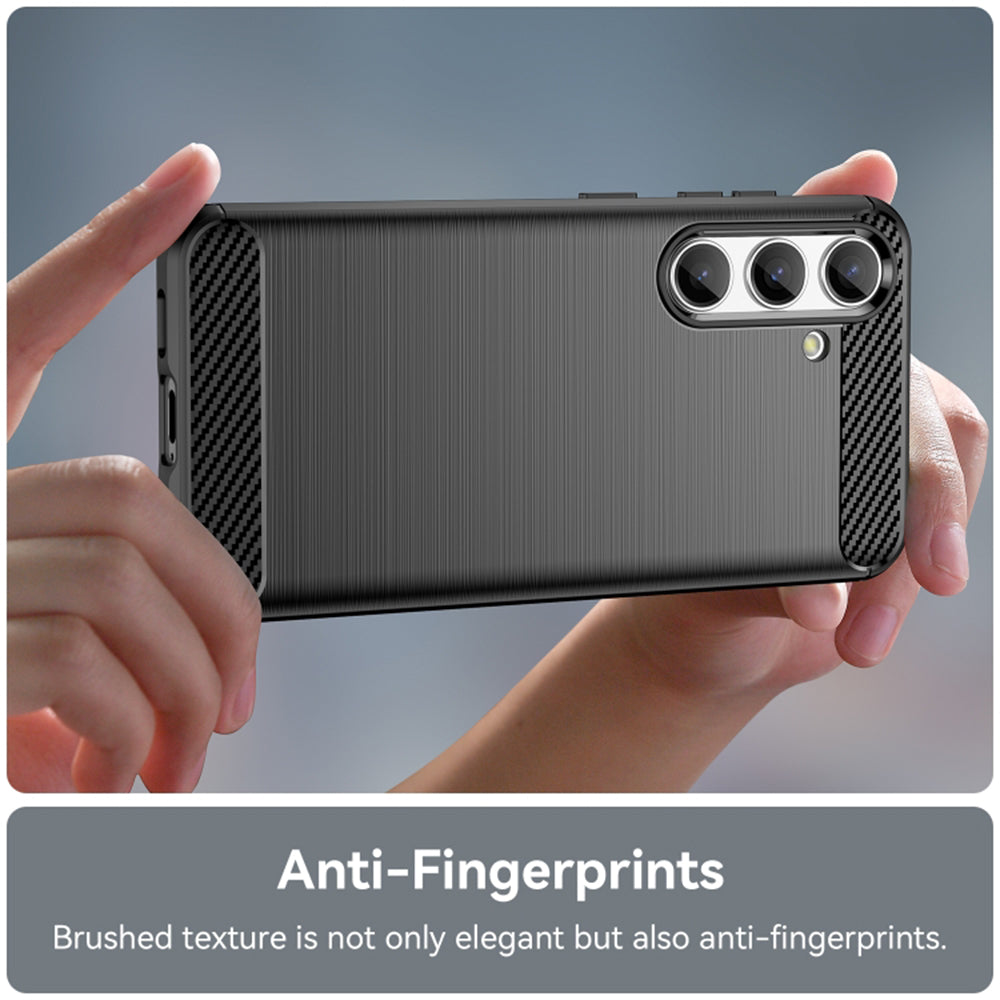 Cover til Samsung Galaxy S24 S921, Techsuit, Carbon, Sort