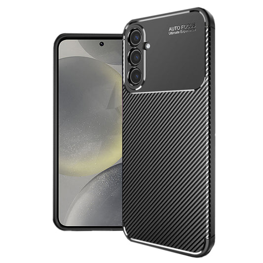 Cover til Samsung Galaxy S24 S921, Techsuit, CarbonFiber, Sort