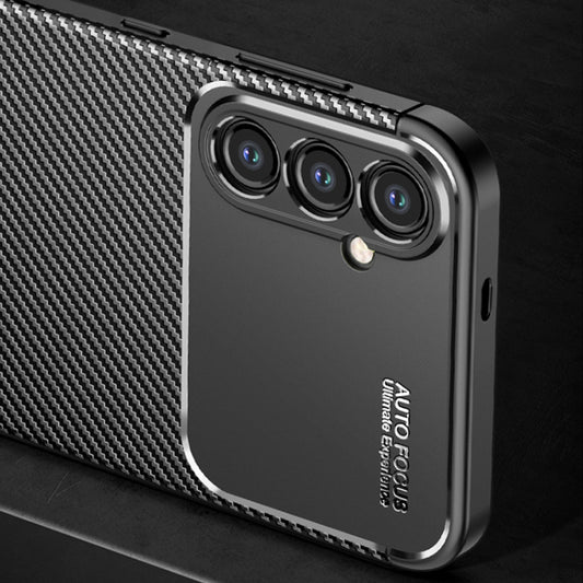 Cover til Samsung Galaxy S24 S921, Techsuit, CarbonFiber, Sort