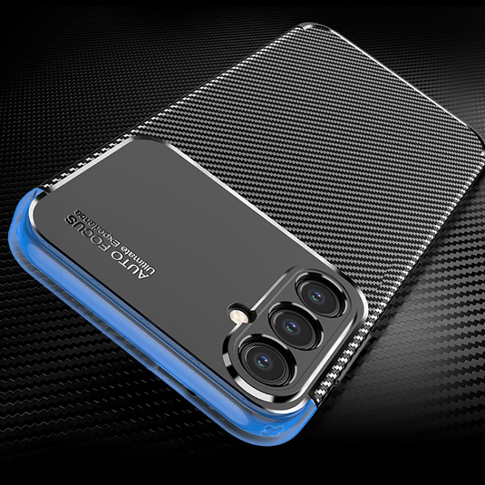 Cover til Samsung Galaxy S24 S921, Techsuit, CarbonFiber, Sort