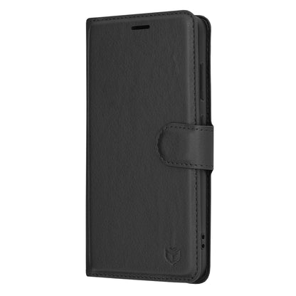 Cover til Samsung Galaxy S24 S921, Techsuit, Leather Folio, Sort