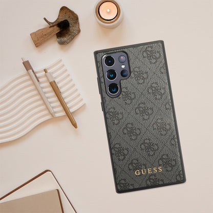 Etui til Samsung Galaxy S24 Ultra S928, Guess, 4G Metal Gold Logo, Brun