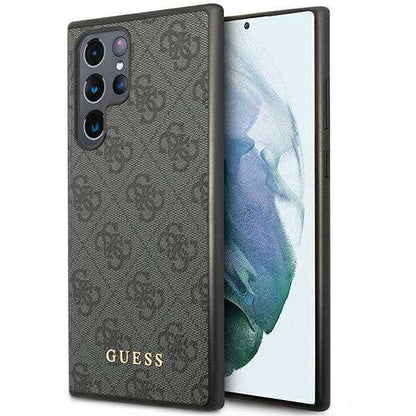 Case for Samsung Galaxy S24 Ultra S928, Guess, 4G Metal Gold Logo, Black