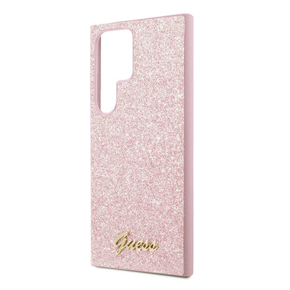Etui til Samsung Galaxy S24 Ultra S928, Guess, Glitter Script, Guld