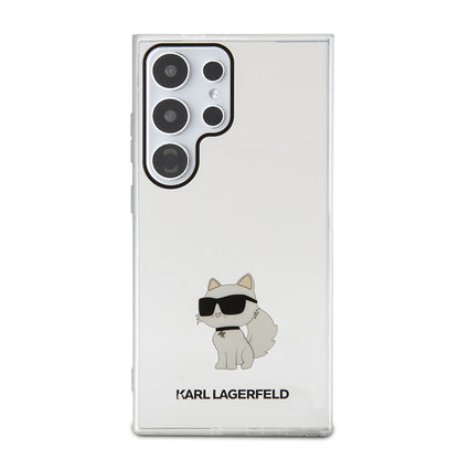 Etui til Samsung Galaxy S24 Ultra S928, Karl Lagerfeld, IML Luxury Choupette, Gennemsigtig