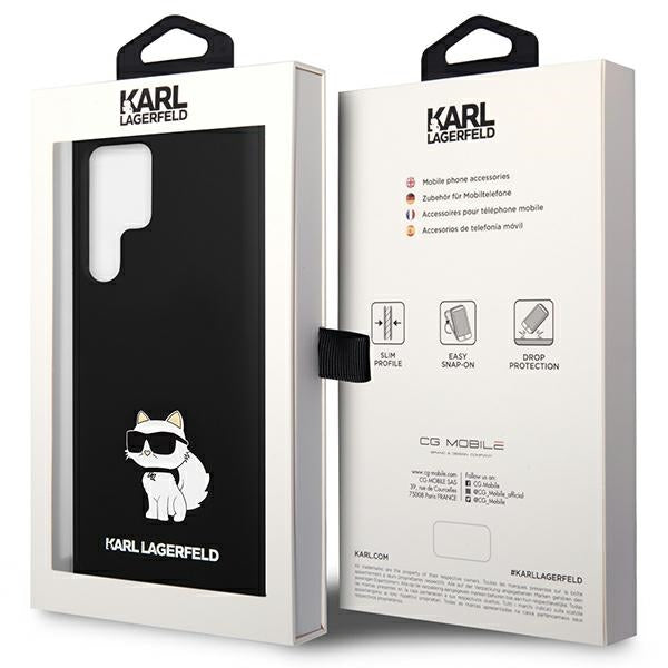 Etui til Samsung Galaxy S24 Ultra S928, Karl Lagerfeld, Silicone Choupette NFT, Sort
