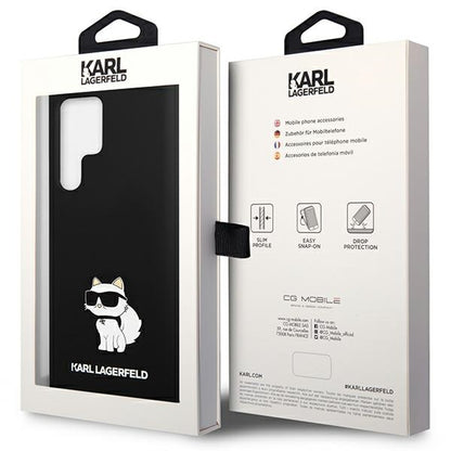 Etui til Samsung Galaxy S24 Ultra S928, Karl Lagerfeld, Silicone Choupette NFT, Sort