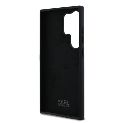 Cover til Samsung Galaxy S24 Ultra S928, Karl Lagerfeld, Silicone Ikonik Karl, Sort