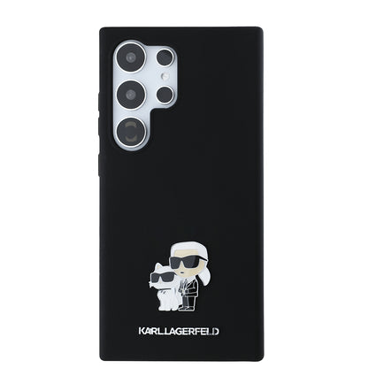 Etui til Samsung Galaxy S24 Ultra S928, Karl Lagerfeld, Silicone Karl & Choupette, Sort