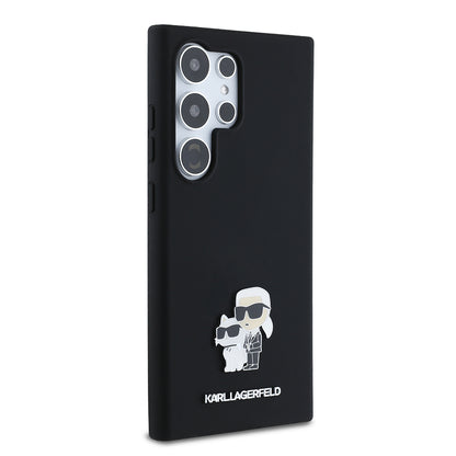 Etui til Samsung Galaxy S24 Ultra S928, Karl Lagerfeld, Silicone Karl & Choupette, Sort