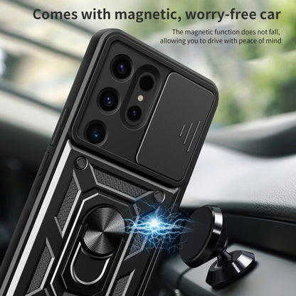 Cover til Samsung Galaxy S24 Ultra S928, Techsuit, CamShield, Sort