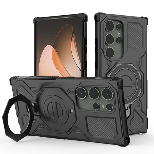 Cover til Samsung Galaxy S24 Ultra S928, Techsuit, Carbon Shield Pro, Sort