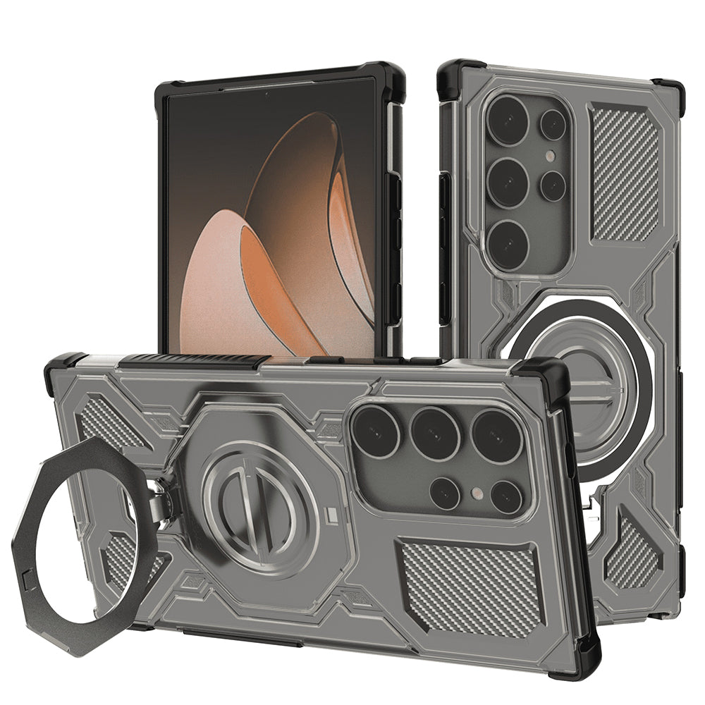 Cover til Samsung Galaxy S24 Ultra S928, Techsuit, Carbon Shield Pro, røgfarvet