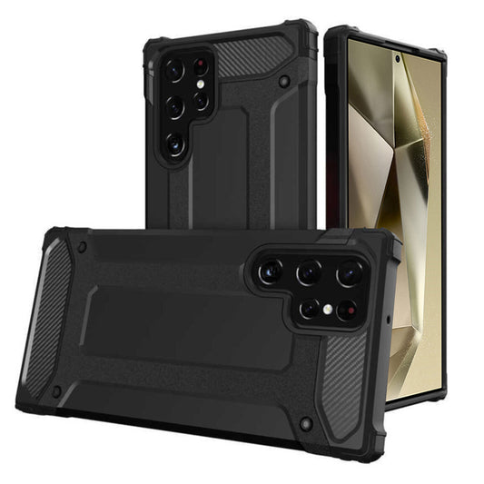 Cover til Samsung Galaxy S24 Ultra S928, Techsuit, Hybrid Armor, Sort