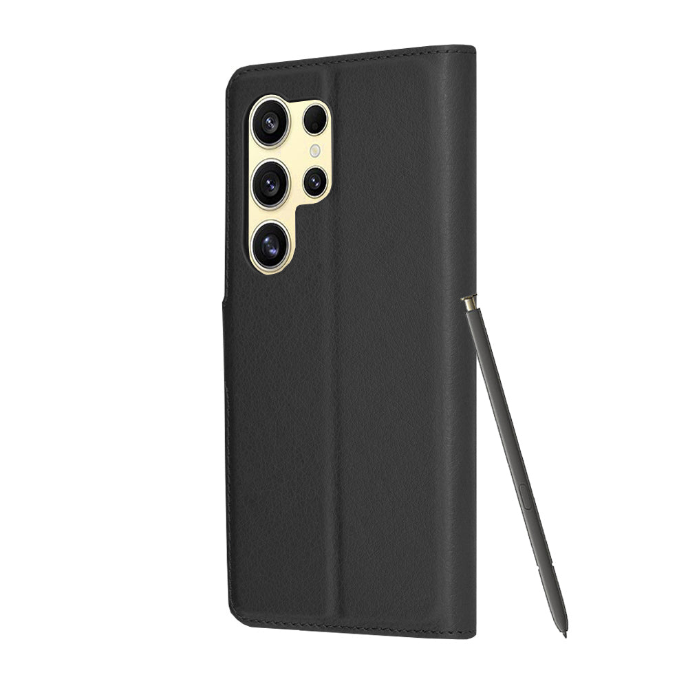 Cover til Samsung Galaxy S24 Ultra S928, Techsuit, Leather Folio, Sort