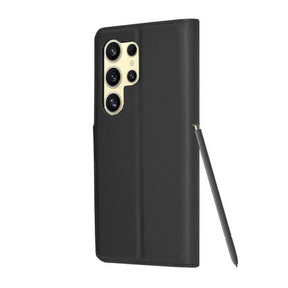 Cover til Samsung Galaxy S24 Ultra S928, Techsuit, Leather Folio, Sort
