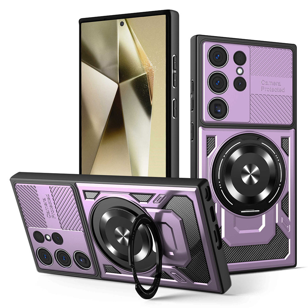 Cover til Samsung Galaxy S24 Ultra S928, Techsuit, RuggedCam, Lilla